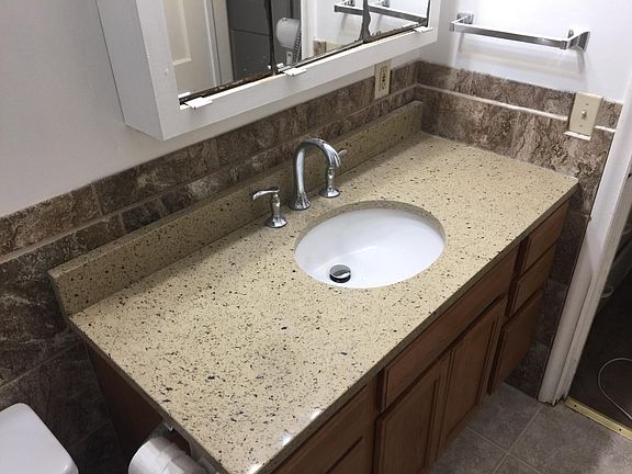 Quartz bathroom sink