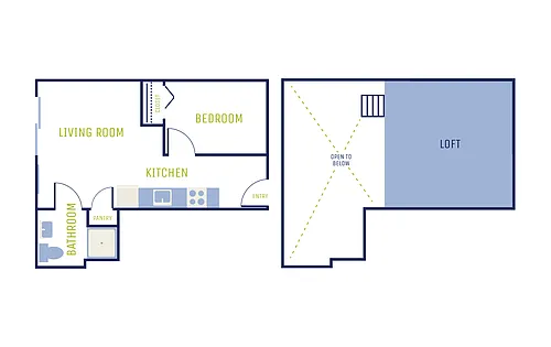 Floor plan 1x1 Loft H