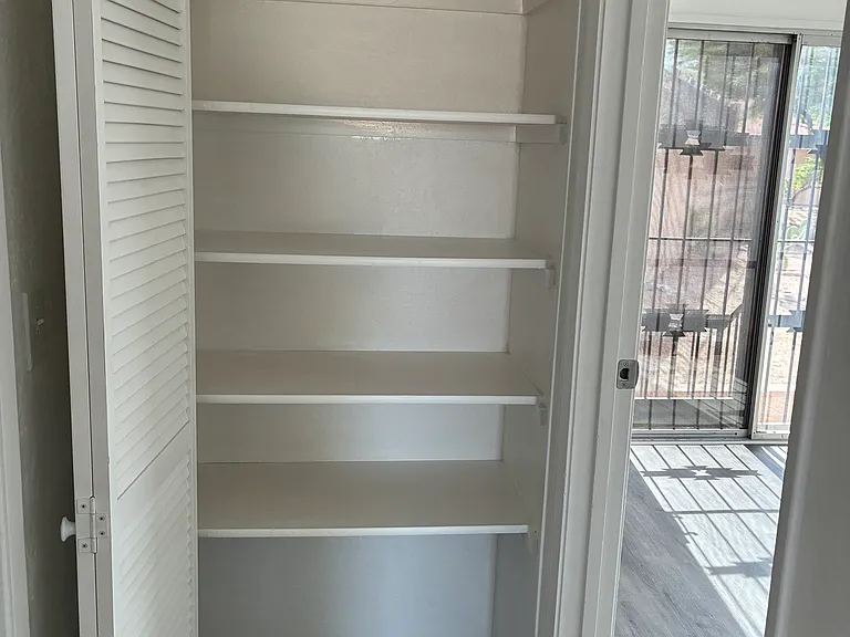 Upstairs hallway linen closet