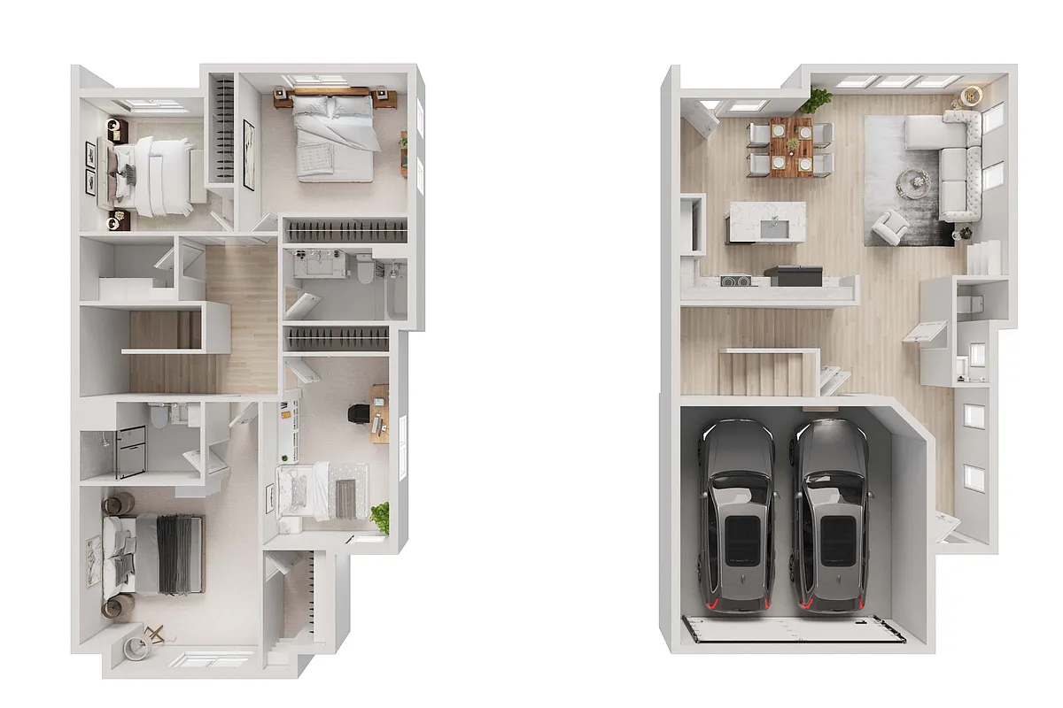 Floor plan Left - End Unit