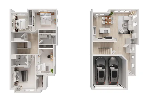 Floor plan Left - End Unit