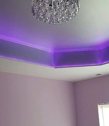 Neon lights master bedroom