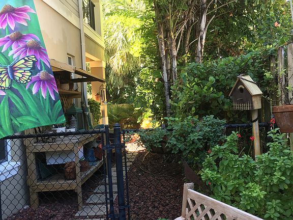 Potting bench and butterfly 