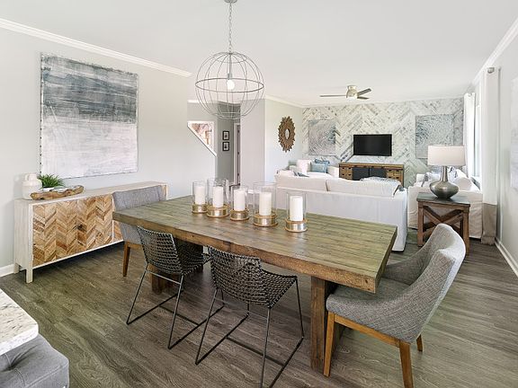 Enjoy a meal with the family in the dining area.