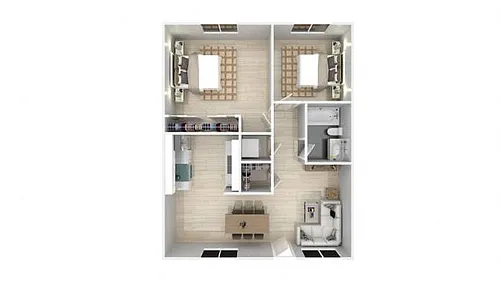 Floor plan Two bedroom One bath