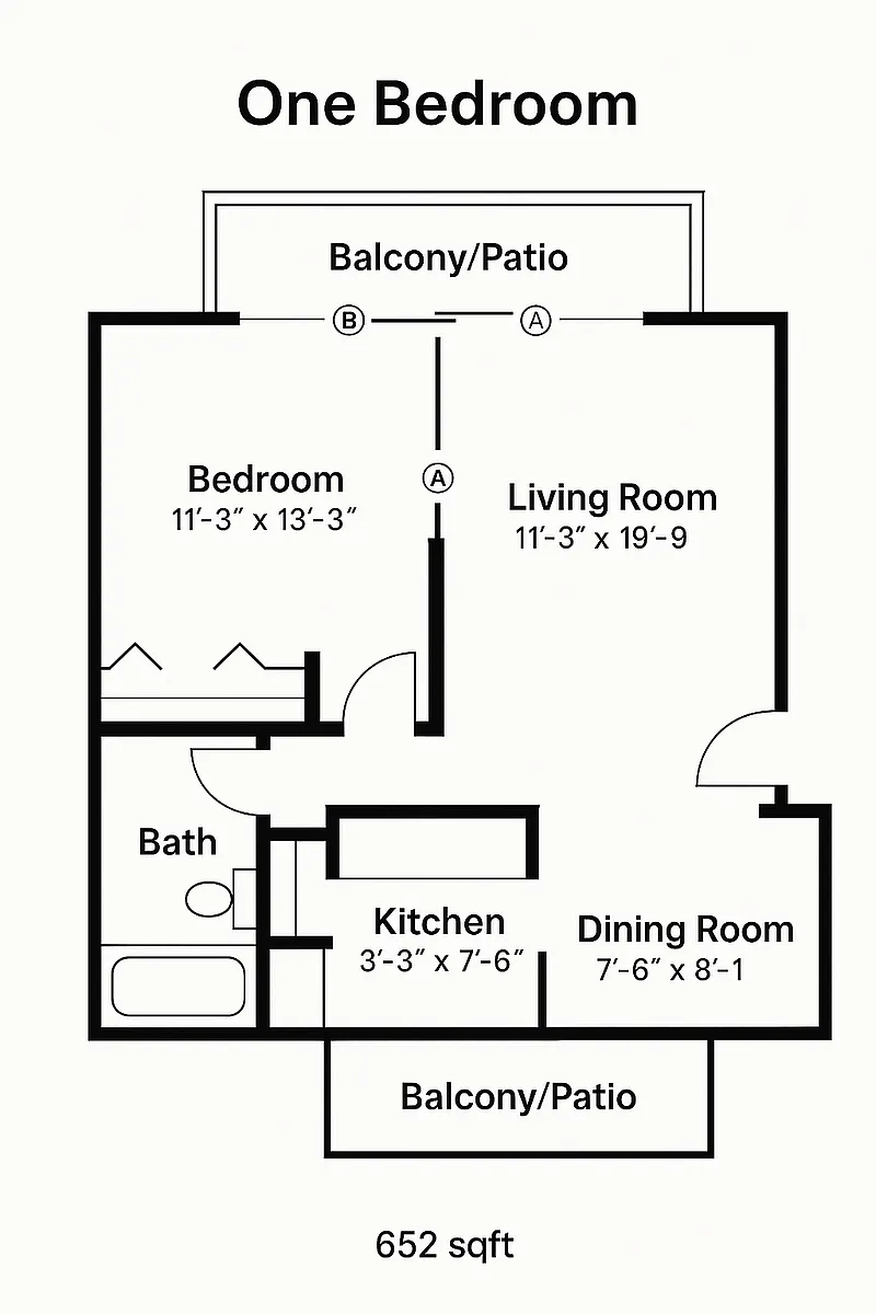 Floor plan One Bedroom