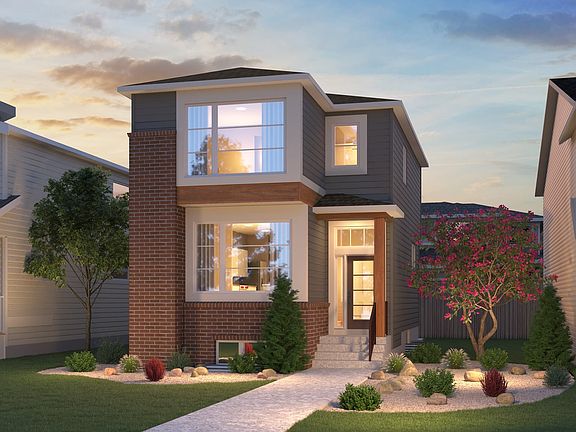 Exterior view of the Irvine Prairie plan by Brookfield Residential in Calgary.