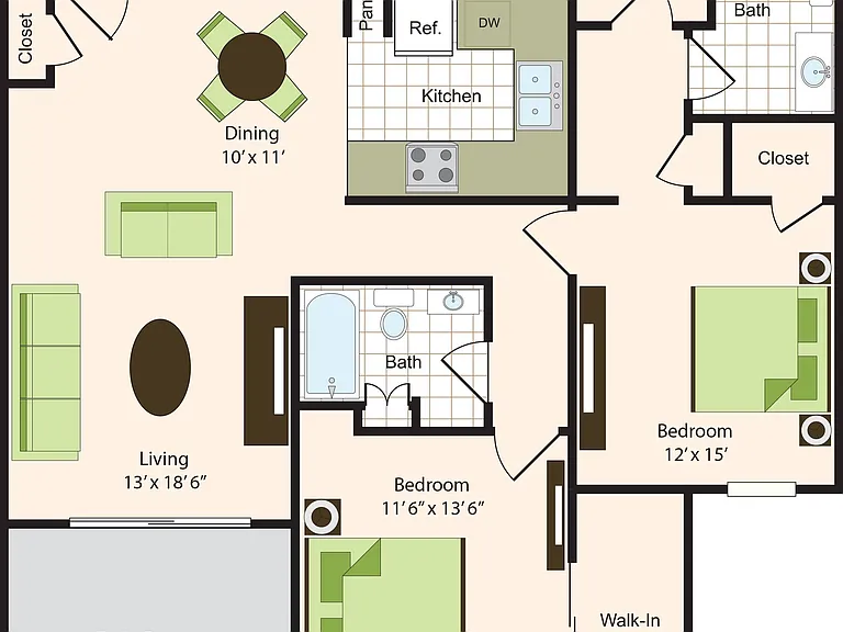 C2 | 2x2 | 1070 sq ft C2 | 2x2 | 1070 sq ft