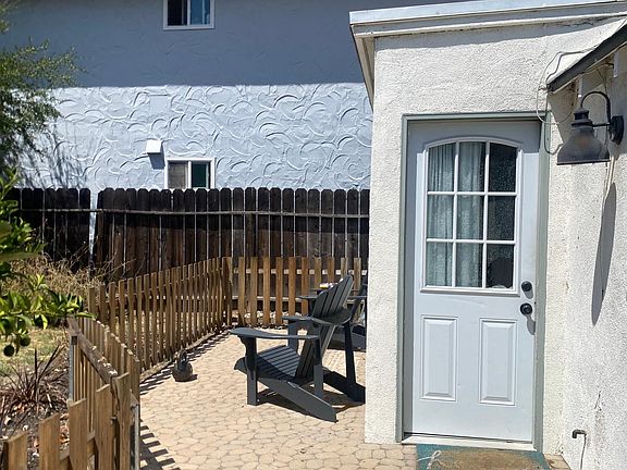 Front entrance to studio and patio.