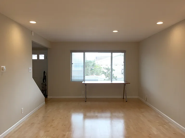 Living room area and front entry