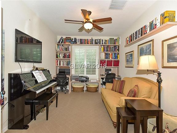 Large office with built ins and double door entry.  Could be 3rd bedroom