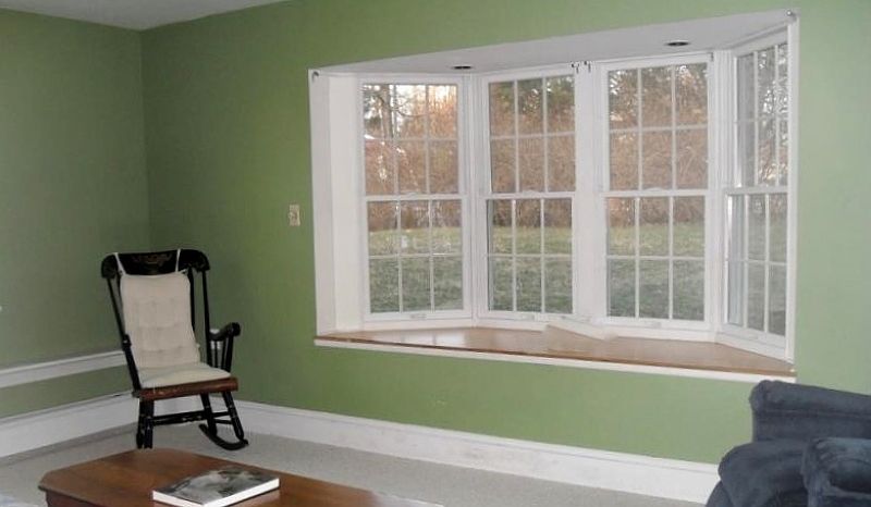 Bay window in living room