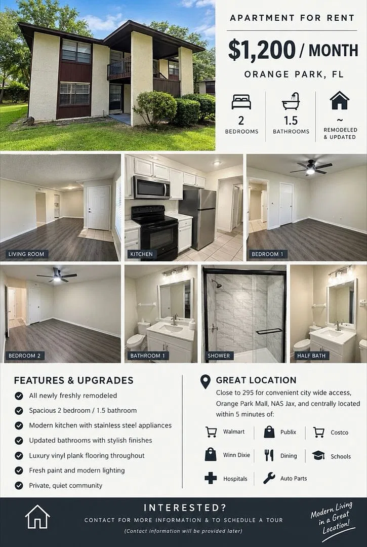 Newly renovated 2Bed/1.5 bath in Orange Park — Photo 1