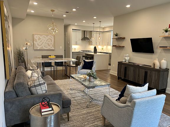 Open floor plan for bright entertaining.