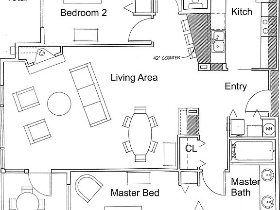 Floor plan of Unit 224