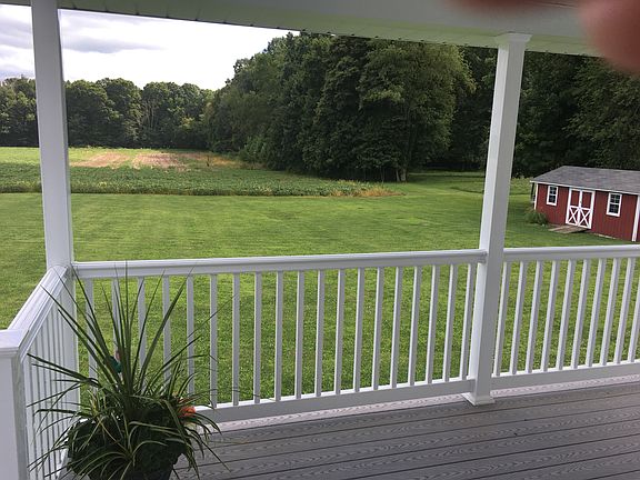 View from covered porch