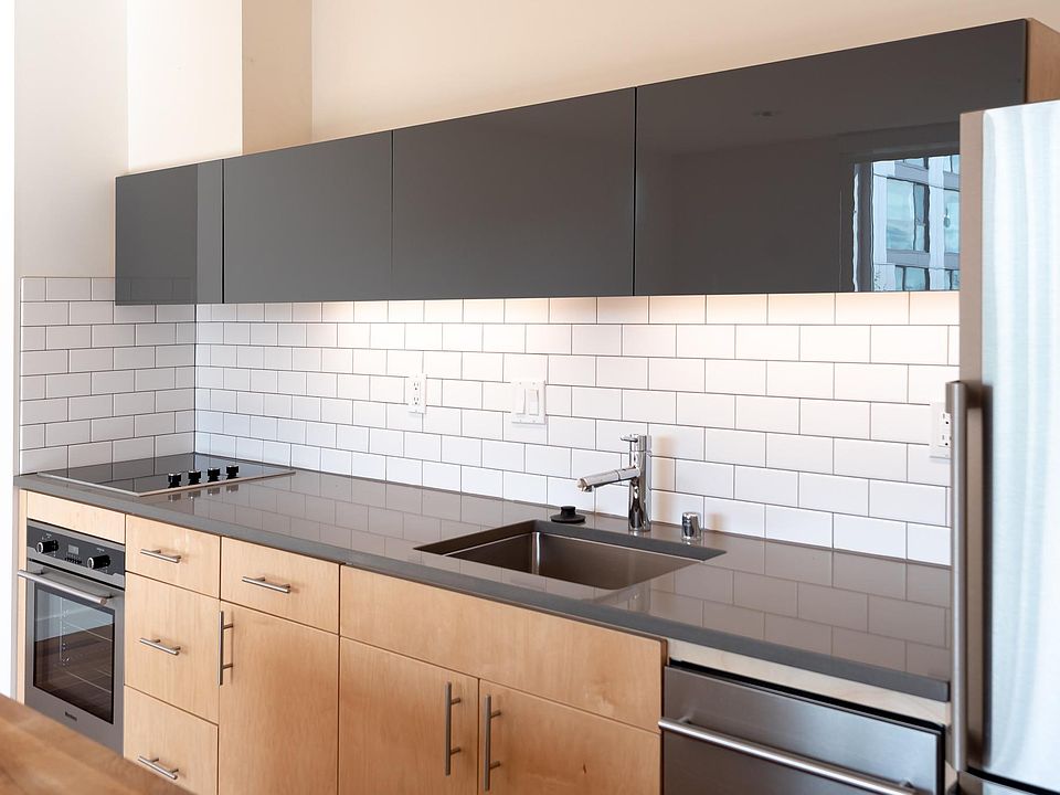 Modern kitchen with European, energy-efficient appliances