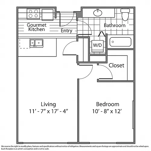 Floor plan One Bed One Bath A and B