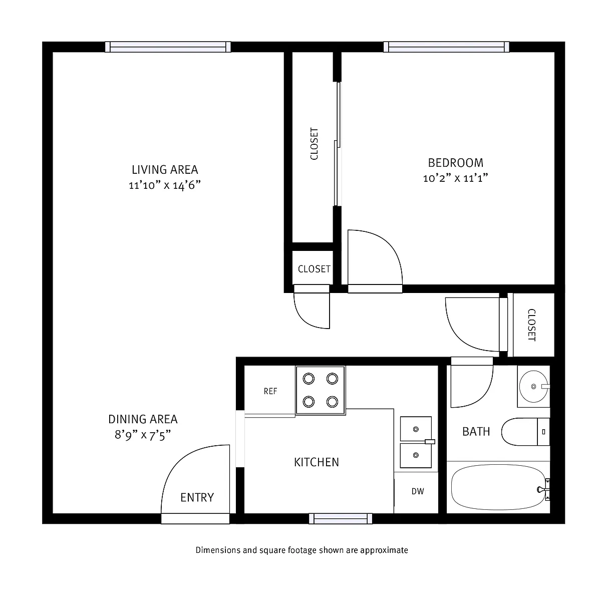 Floor plan South Majestic 1x1
