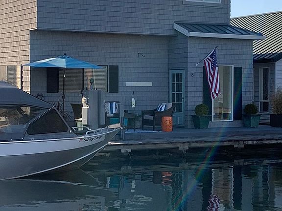 Front of home, front deck