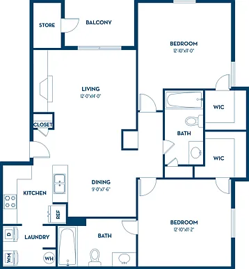 2 Bedroom | 2 Bath | 955 SF (Attached Garage Available) 2 Bedroom | 2 Bath | 955 SF (Attached Garage Available)