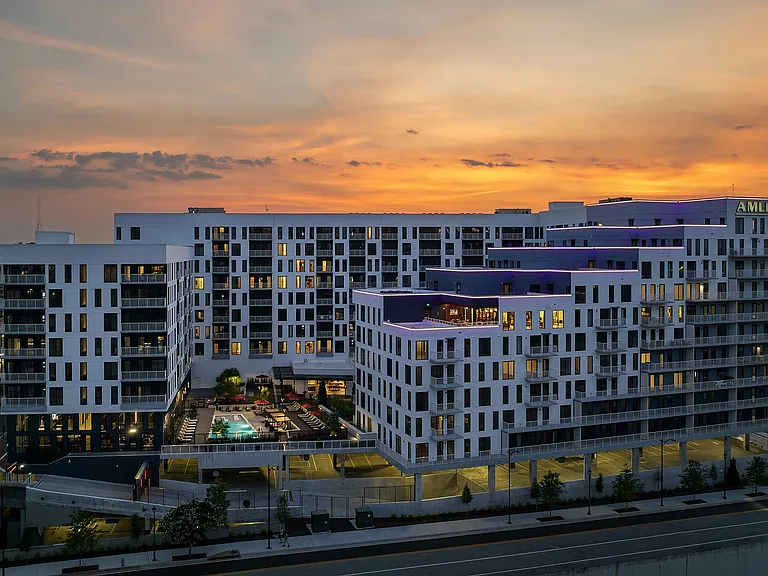 AMLI Atlantic Station exterior and courtyard