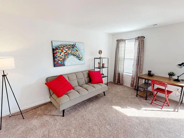 Second bedroom with attached full bath and walk in closet
