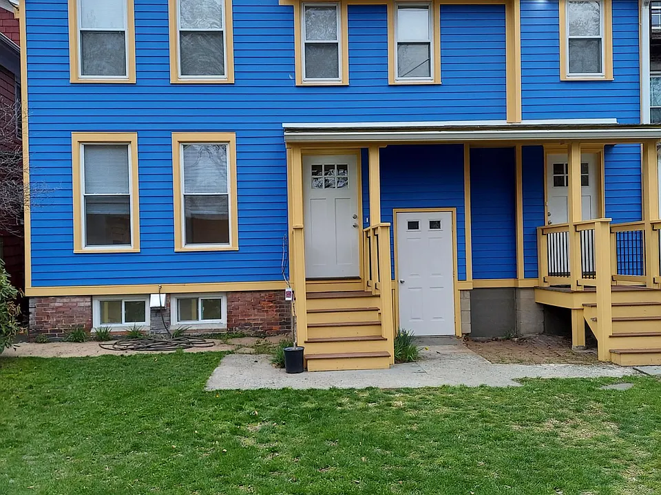 Rear of house, entry on left
