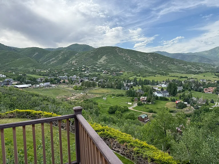 View from corner of main floor deck, looking northwest