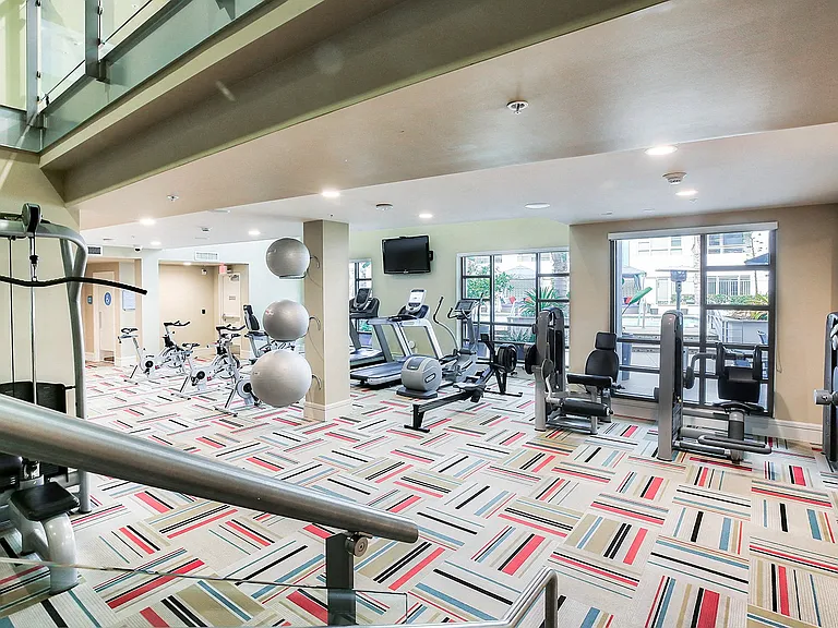 Train in our two-story 4,000+ square foot fitness center equipt with all your needs