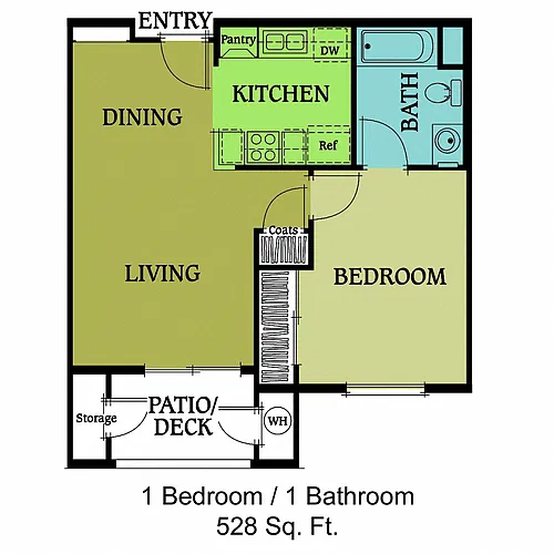 Floor plan 1 Bedroom