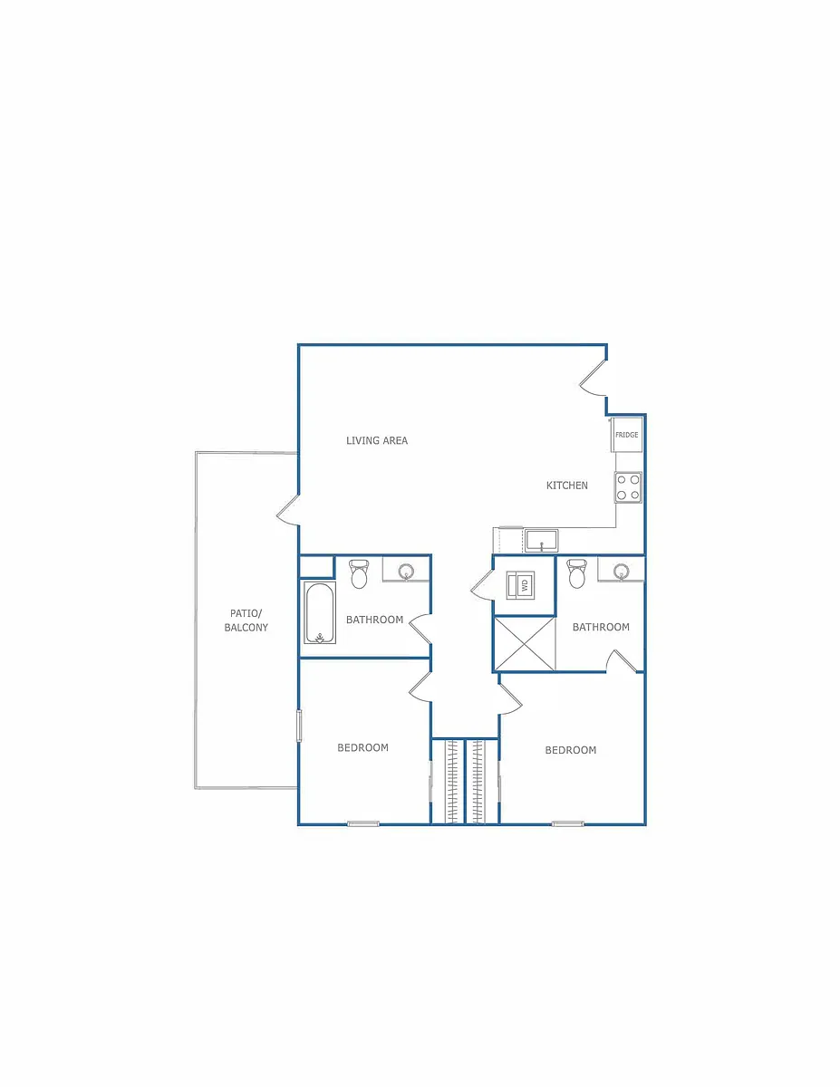 Floor plan 2D1-2X2