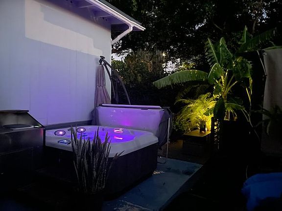 Relax at the end of the day if your backyard oasis