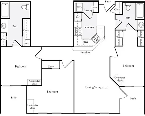 Floor plan 3+ Bedrooms A