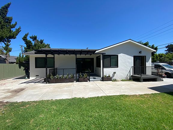 Large back yard with patio