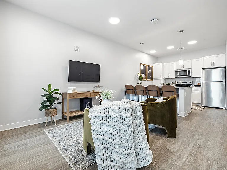 Bright & Modern Living Area with Direct View of Kitchen