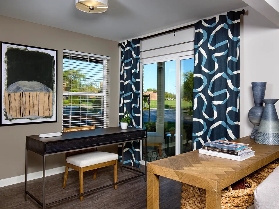 Sunroom with work space