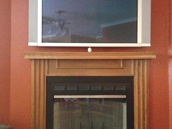 Fireplace in family room