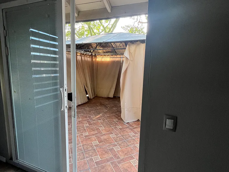 Back patio from living room