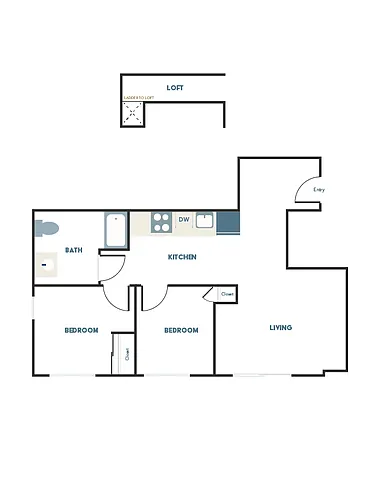 Floor plan 2x1 - D2 + Loft