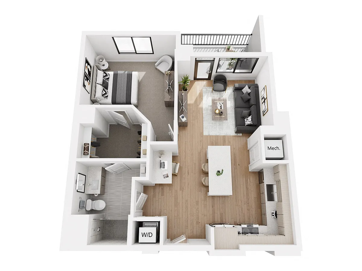 Floor plan 1BR-5
