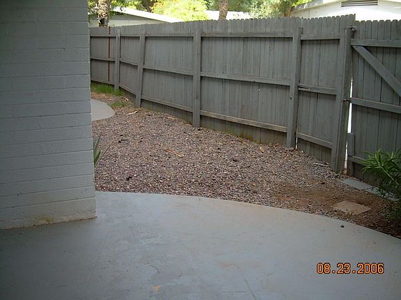 50ft long fenced double patio