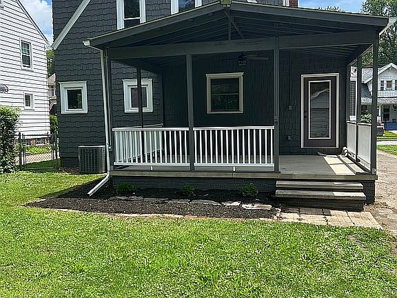 Rear porch view.