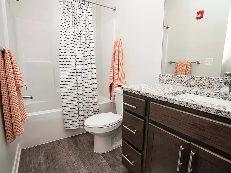 Full-sized bathtub located in a unit at Heartland Flats North Platte..