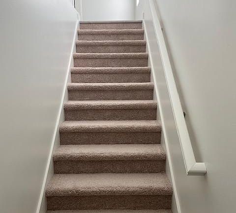 stairs going down to the apartment