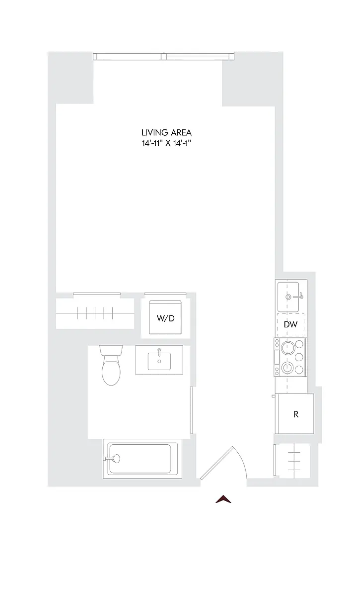Floor plan Studio D