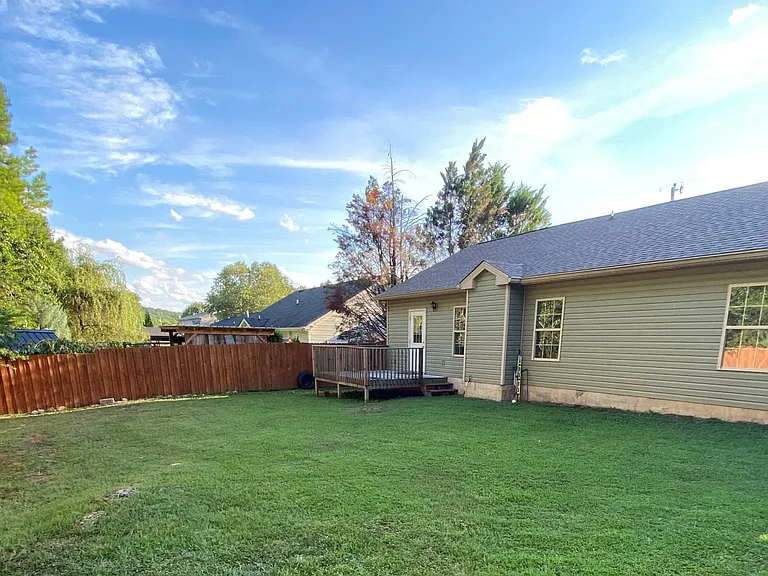 Back Yard with partial Privacy Fence
