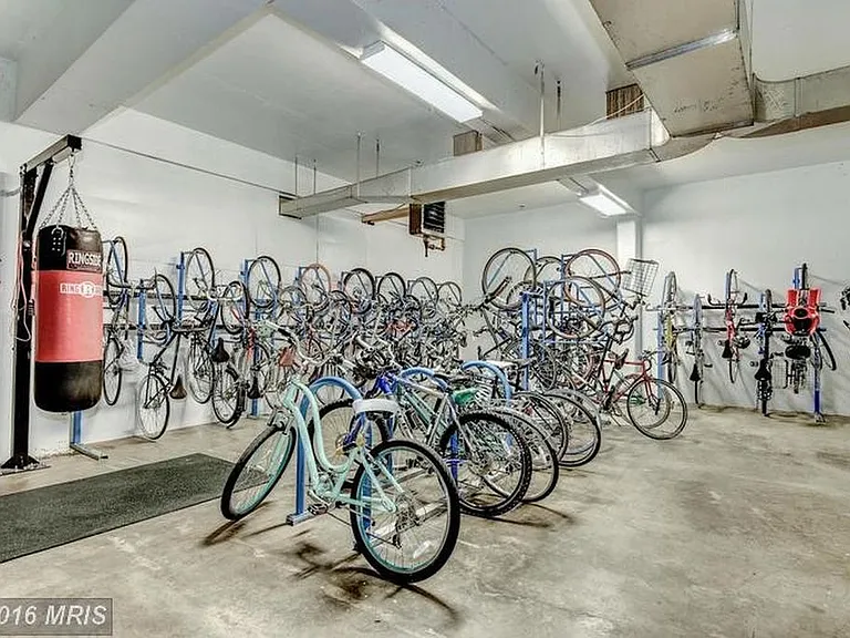 Indoor locked bike storage