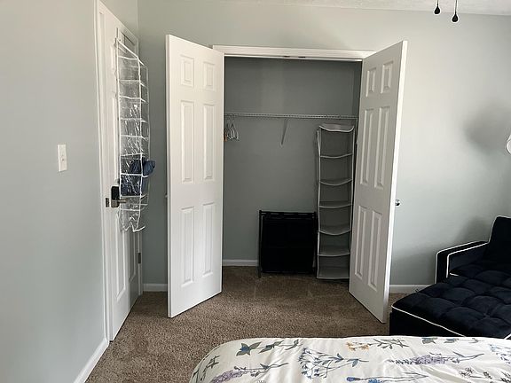 Full Closet
Double Level shelves and plenty hanging space in addition to dresser.