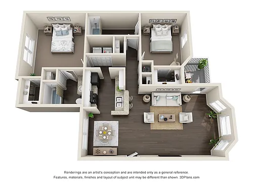 Floor plan Belmont (1141 SF)